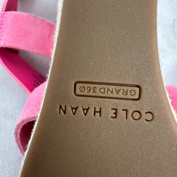 Cole Haan Grand 360 Pink Suede Wedge Sandals Women’s 7.5M - Picture 3 of 8